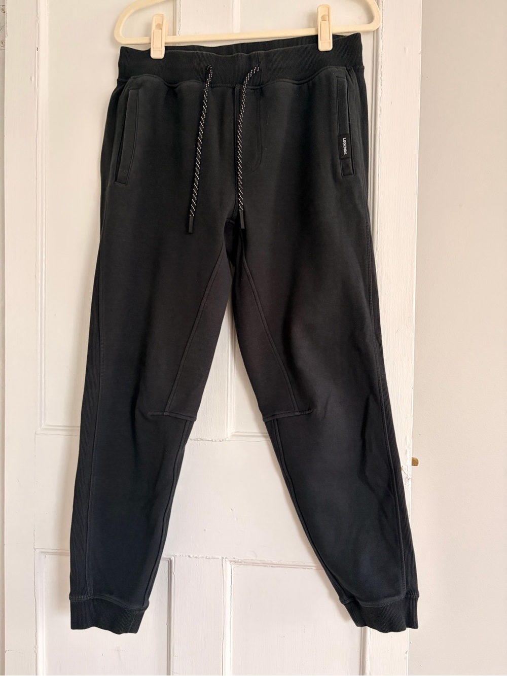 LEGENDS Men's Black Jogger Sweatpants with Drawstring
